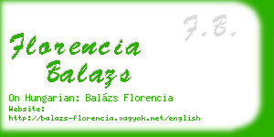 florencia balazs business card