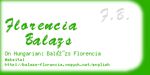florencia balazs business card